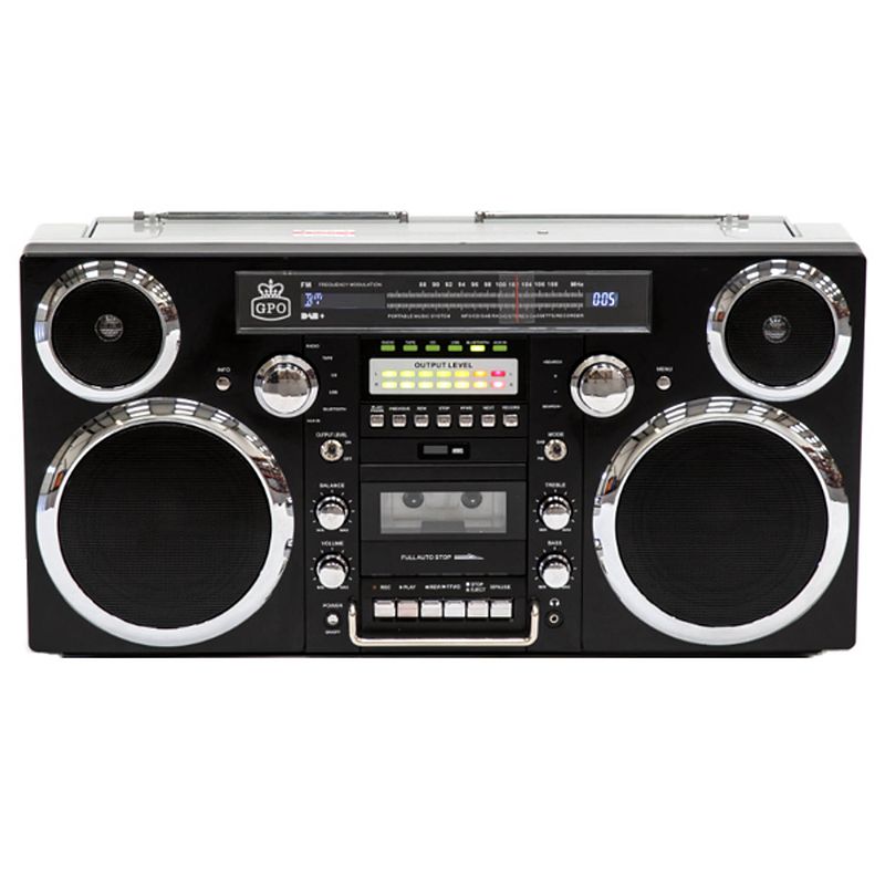 Foto van Gpo brooklyn ghettoblaster bluetooth boombox zwart