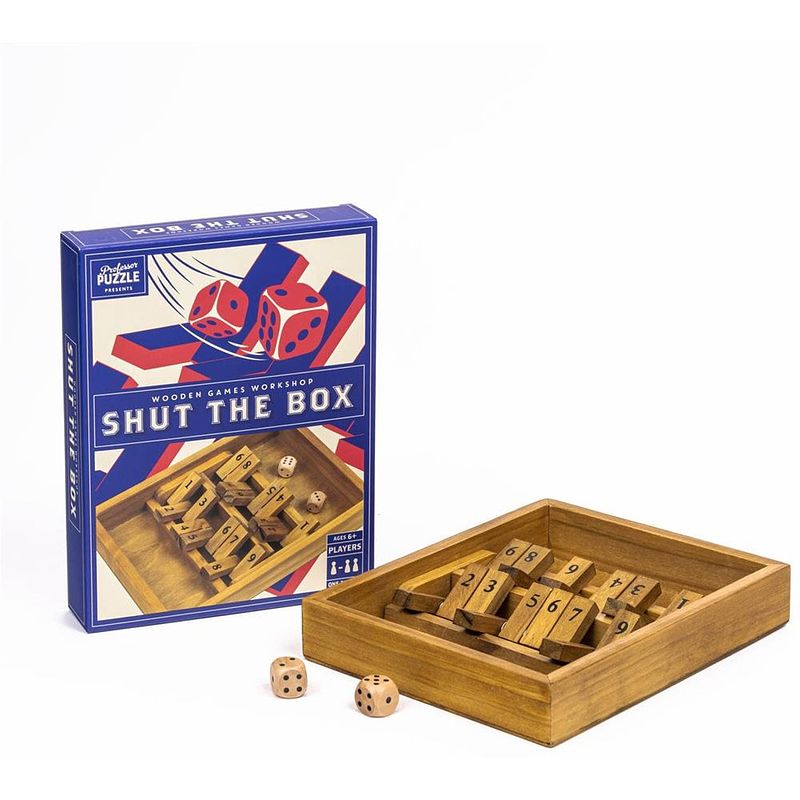 Foto van Professor puzzle dobbelspel shut the box (en)