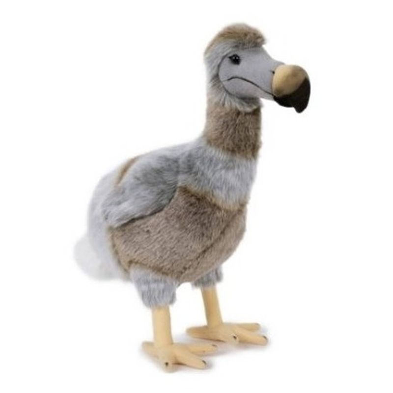 Foto van Pluche bruin/grijze dodo vogel knuffel 38 cm speelgoed - vogel knuffels