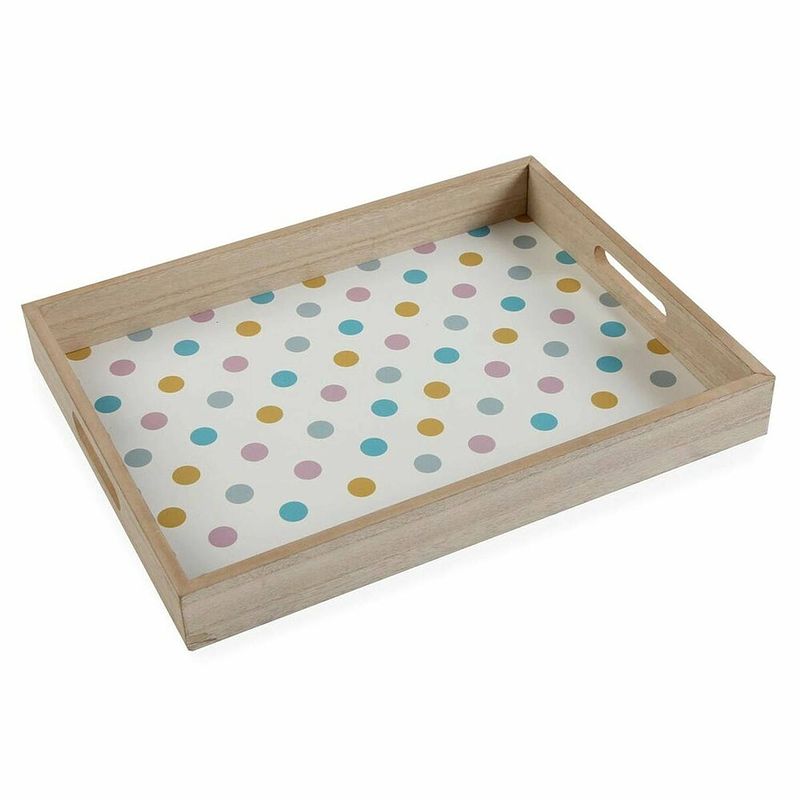 Foto van Dienblad versa springdots hout mdf (30 x 5 x 45 cm)