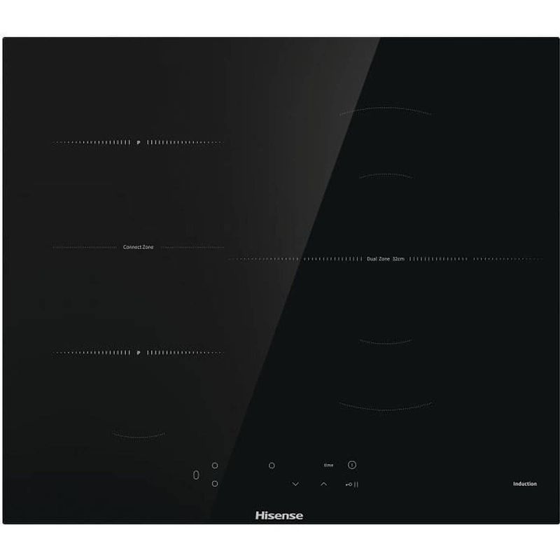 Foto van Hisense i6337c inductiekookplaat - 3 zones waarvan 1 bridgezone en 1 concentrische (32 cm) - 7100 w - 60 cm - zwart