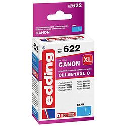 Foto van Edding cartridge vervangt canon cli-581xxlc compatibel cyaan edd-622 18-622