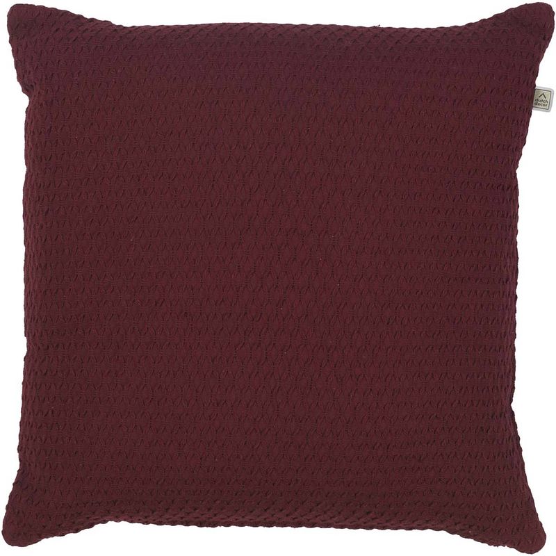 Foto van Dutch decor fixa - kussenhoes bordeaux 45x45 cm - rood - rood