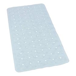 Foto van Lichtblauwe anti-slip badmat 36 x 76 cm rechthoekig - badmatjes