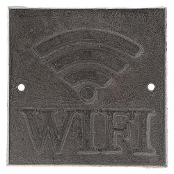 Foto van Clayre & eef tekstbord wifi 8*8*0.5 cm 6y3015