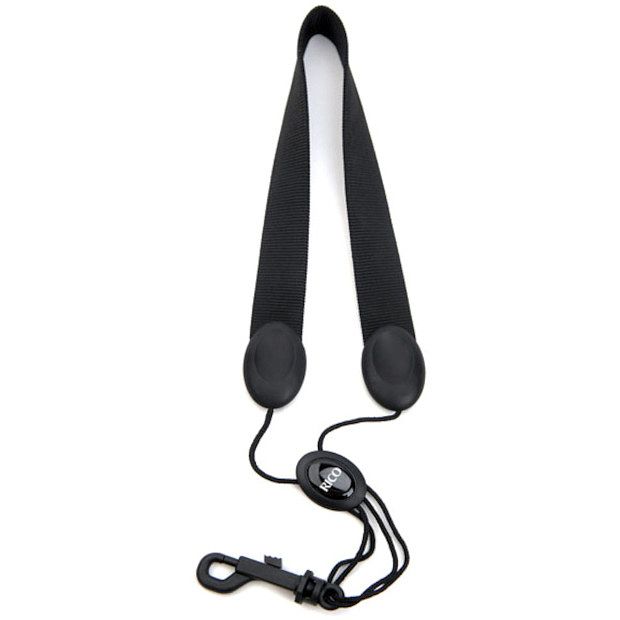 Foto van D'saddario woodwinds sja13 rico saxophone strap black snap hook voor alt- en sopraan saxofoon