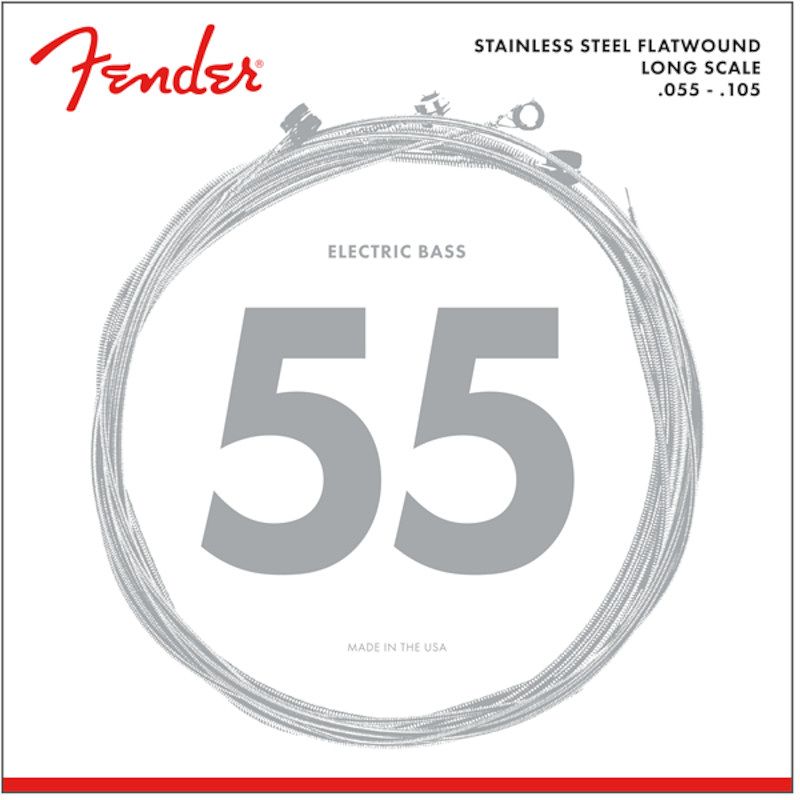 Foto van Fender 9050m stainless 9050's stainless steel flatwound snaren voor elektrische bas