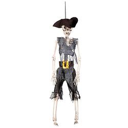 Foto van Halloween hangende horror decoratie skelet 40 cm piraat - halloween poppen