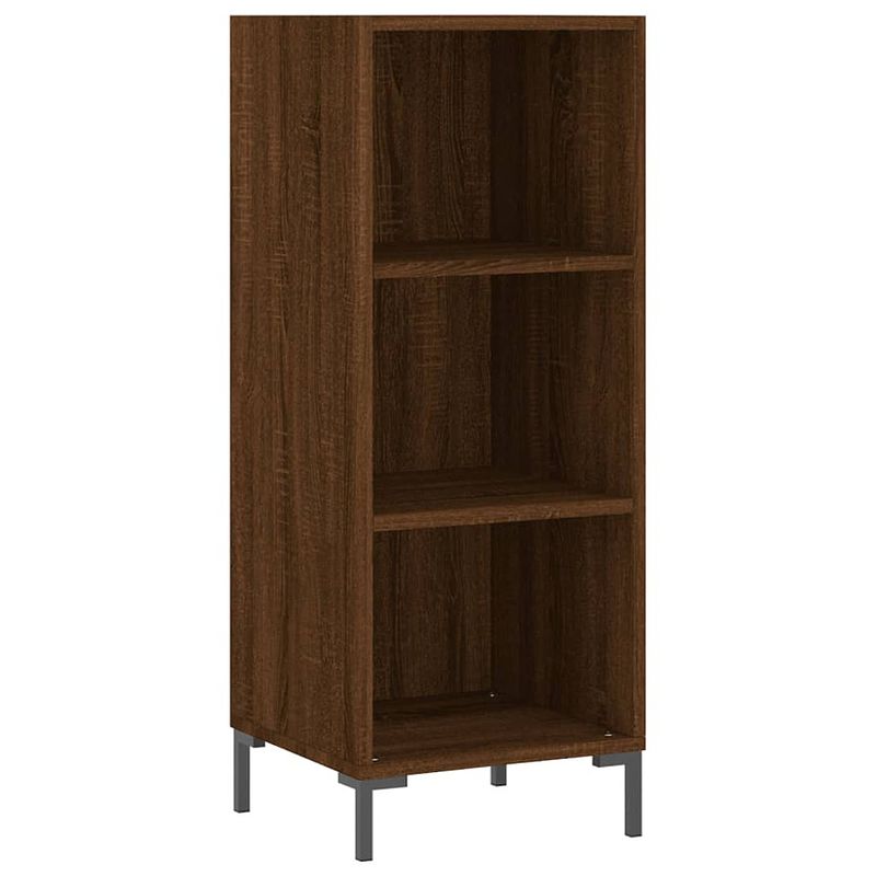 Foto van Vidaxl dressoir 34,5x32,5x90 cm bewerkt hout bruineikenkleurig