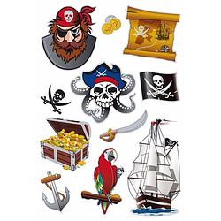 Foto van Piraten thema folie stickers 1 vel - stickers
