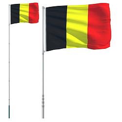Foto van Vidaxl vlag met vlaggenmast belgië 5,55 m aluminium