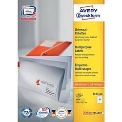 Foto van Avery zweckform 3653-200 universele etiketten ft 105 x 42,3 mm (b x h), 2.800 etiketten, wit