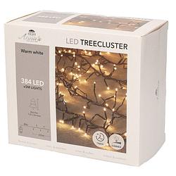 Foto van 1x clusterverlichting met timer en dimmer 384 leds warm wit 5 m - kerstverlichting kerstboom