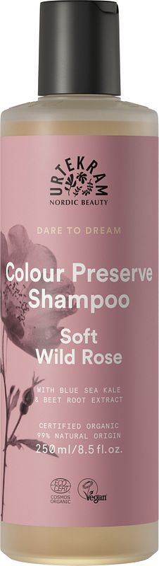 Foto van Urtekram soft wild rose colour preserve shampoo
