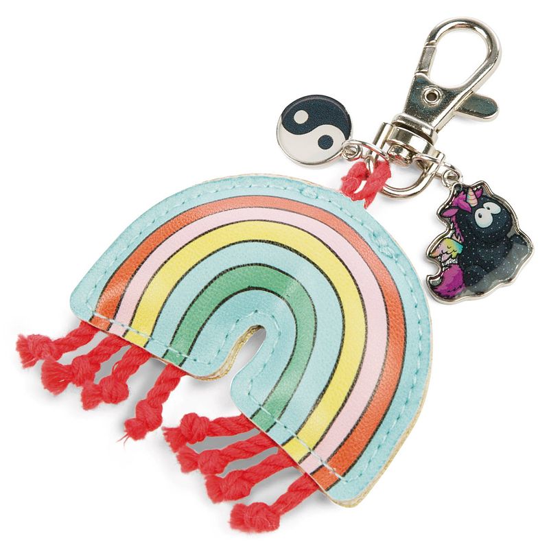 Foto van Nici sleutelhanger rainbow yin & yang 6 x 5 cm polyurethaan