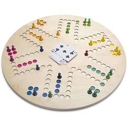 Foto van Bs toys 3-in-1 bordspel - keezenspel, ganzenbord en ludo - 2 tot 6 spelers keezen - keezenspel