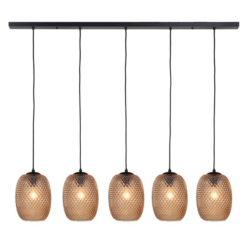 Foto van Infiori -ghlight - pine - hanglamp - e27 - 130 x 9,5 x 130cm - zwart