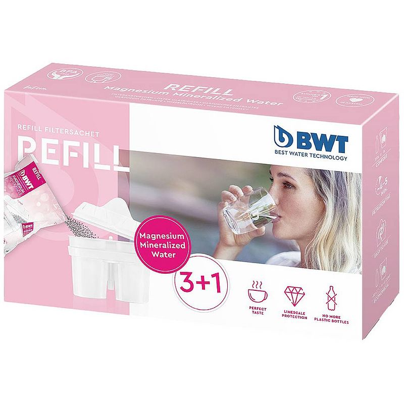 Foto van Bwt 1 kartusche + 3 öko refill mg²+ 0836600 filter wit