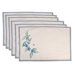 Foto van Haes deco - set van 6 placemats - 48x33 cm - 100% katoen - blueberry fields