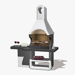 Foto van Sarom fuoco - betonnen barbecue - ulisse- houtskool -170 x 64 x 232 cm