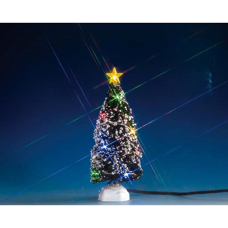 Foto van Evergreen tree with 12 multi light b/o 4.5v