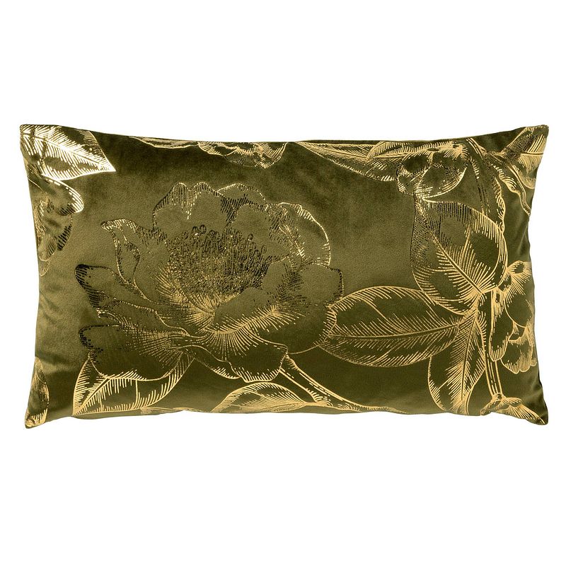 Foto van Dutch decor - ava - kussenhoes 30x50 cm military olive - groen