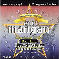 Foto van Curt mangan mandolin 10-36 light ball-end snarenset voor mandoline
