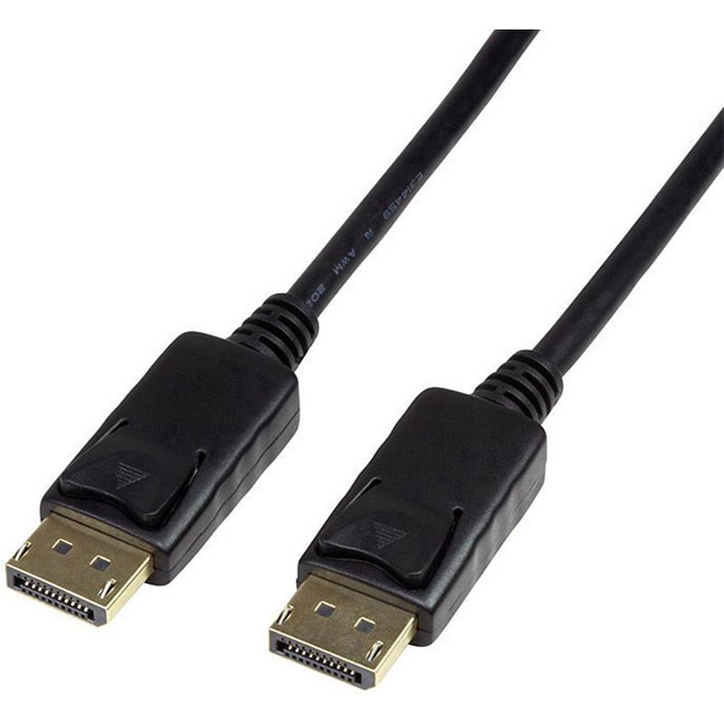 Foto van Logilink displayport aansluitkabel displayport stekker, displayport stekker 7.50 m zwart cv0076 displayport-kabel