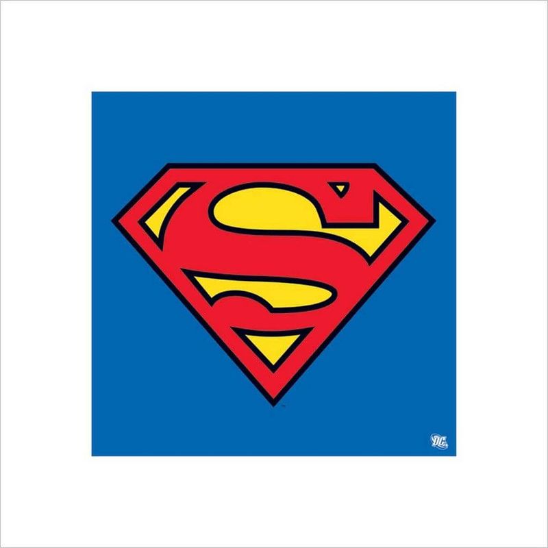 Foto van Pyramid superman classic logo kunstdruk 40x40cm