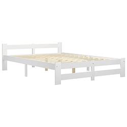 Foto van The living store bedframe grenenhout - 120 x 200 cm - wit