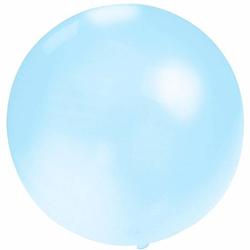 Foto van 2x stuks grote ballonnen 60 cm baby blauw - ballonnen