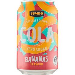 Foto van Jumbo cola zero sugar bananen smaak blik 330ml