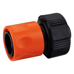 Foto van Black+decker tuinslang snelkoppeling - 5/8's-3/4's - ?16-19 mm - kunststof - zwart/ oranje