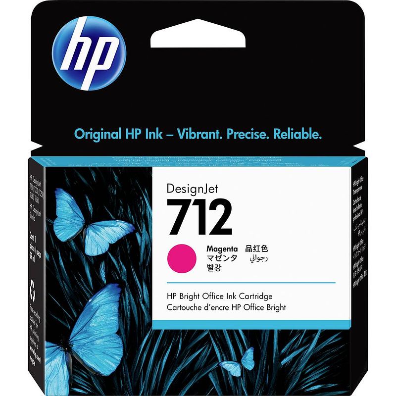 Foto van Hp cartridge 712 origineel single magenta 3ed68a