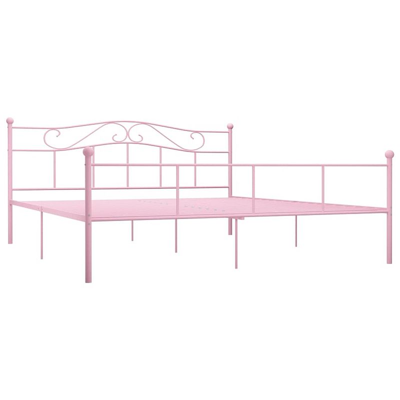 Foto van The living store metalen bedframe - elegante en klassieke sfeer - massieve constructie - sterke lattenbodem -