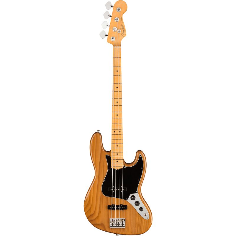 Foto van Fender american professional ii jazz bass roasted pine mn elektrische basgitaar met koffer