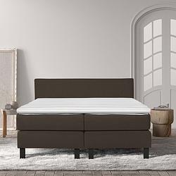 Foto van 2-persoons boxspring cloud chill - deluxe - antraciet 160x200 cm - pocketvering - inclusief topper - dekbed-discounter.nl