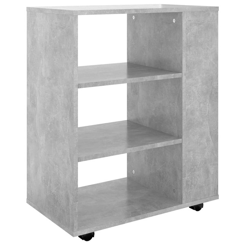 Foto van The living store verrijdbare kast - betongrijs - 60 x 35 x 75 cm - spaanplaat