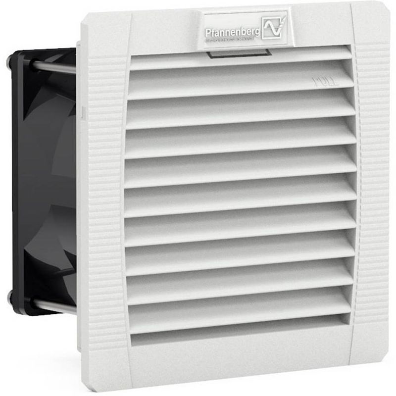 Foto van Pfannenberg pf 11000 230v 54 7035 emc schakelkastventilator 230 v/ac 12 w (b x h x d) 109 x 109 x 66 mm 1 stuk(s)