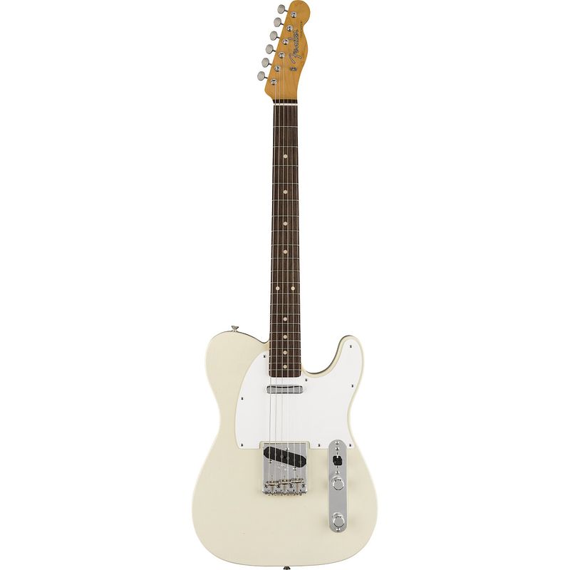 Foto van Fender artist collection jimmy page signature telecaster journeyman relic rw white blonde met deluxe koffer en coa