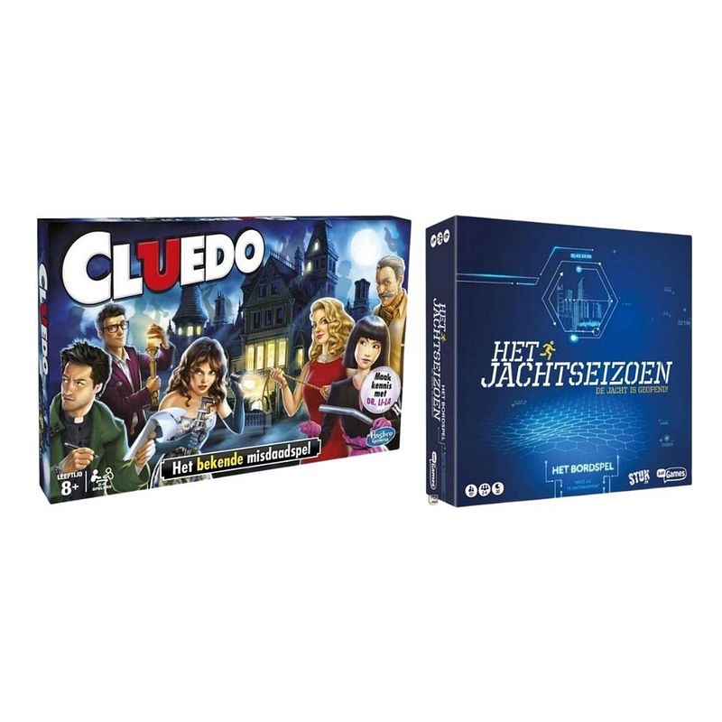 Foto van Spellenbundel - 2 stuks - hasbro cluedo & jachtseizoen