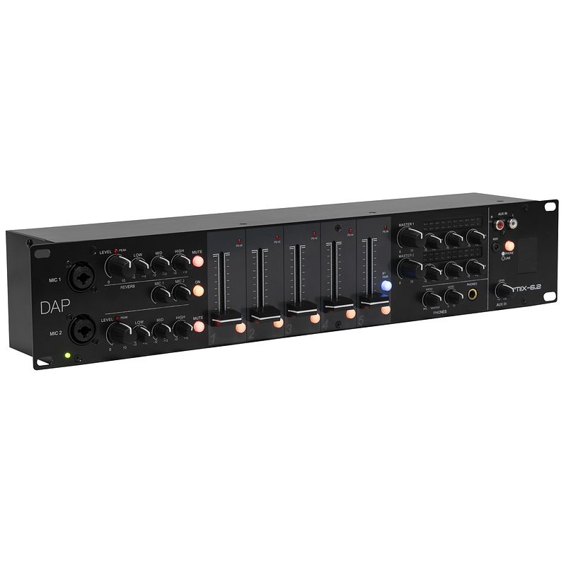 Foto van Dap imix-6.2 7 kanaals rack mixer met 2 zones