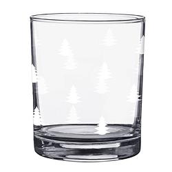 Foto van Clayre & eef waterglas 230 ml glas kerstbomen drinkbeker drinkglas transparant drinkbeker drinkglas