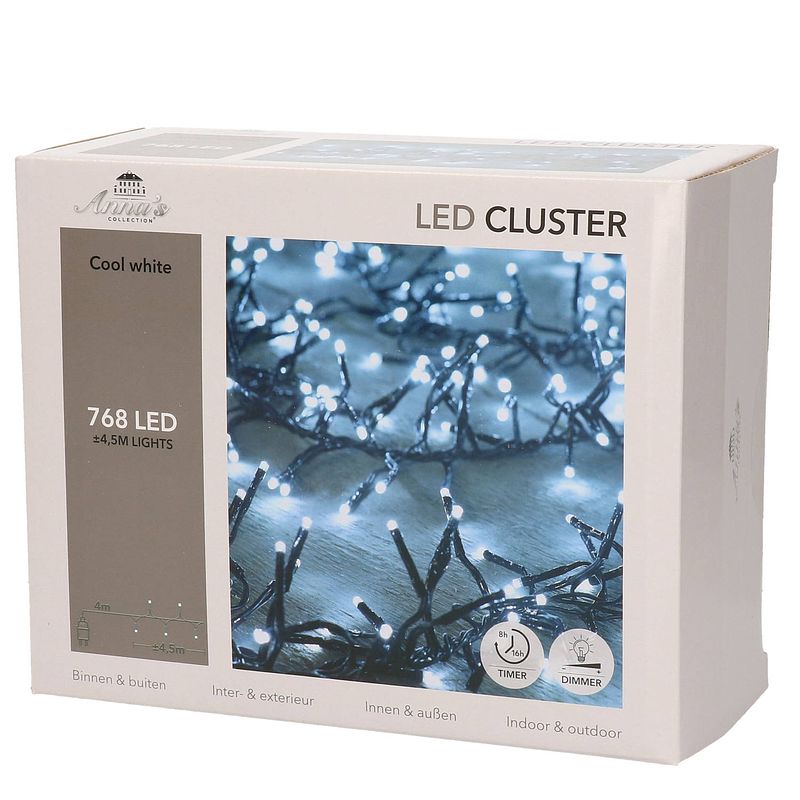 Foto van Clusterverlichting 768 led lampjes wit