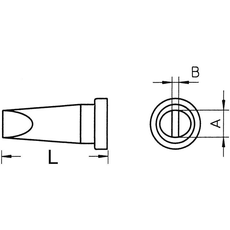 Foto van Weller lt-h soldeerpunt beitelvorm, recht grootte soldeerpunt 0.8 mm inhoud: 1 stuk(s)