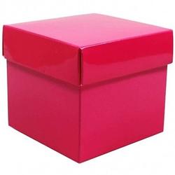 Foto van 5x losse roze cadeaudoosjes/kadodoosjes 10 cm vierkant - cadeaudoosjes