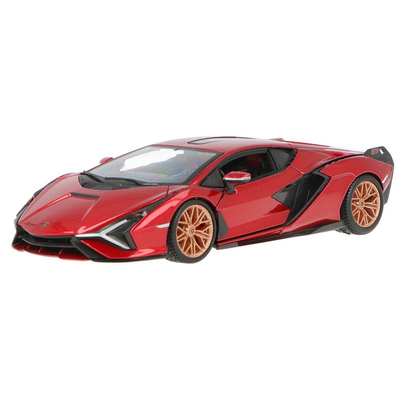 Foto van Bburago schaalmodel lamborghini sian fkp 2019 1:24 rood