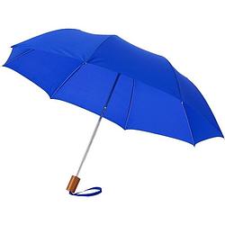 Foto van Kleine opvouwbare paraplus kobalt blauw 93 cm - paraplu's