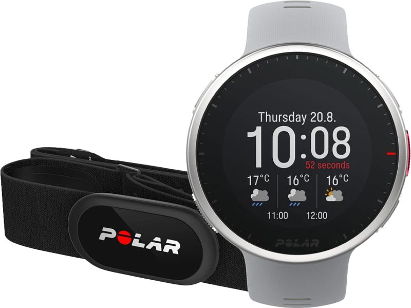 Foto van Polar vantage v2 grijs/lime m/l + polar h10 hartslagmeter borstband zwart m-xxl