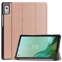 Foto van Basey lenovo tab m9 hoes case hoesje - lenovo tab m9 hoesje hard cover lenovo tab m9 bookcase hoes - rosé goud